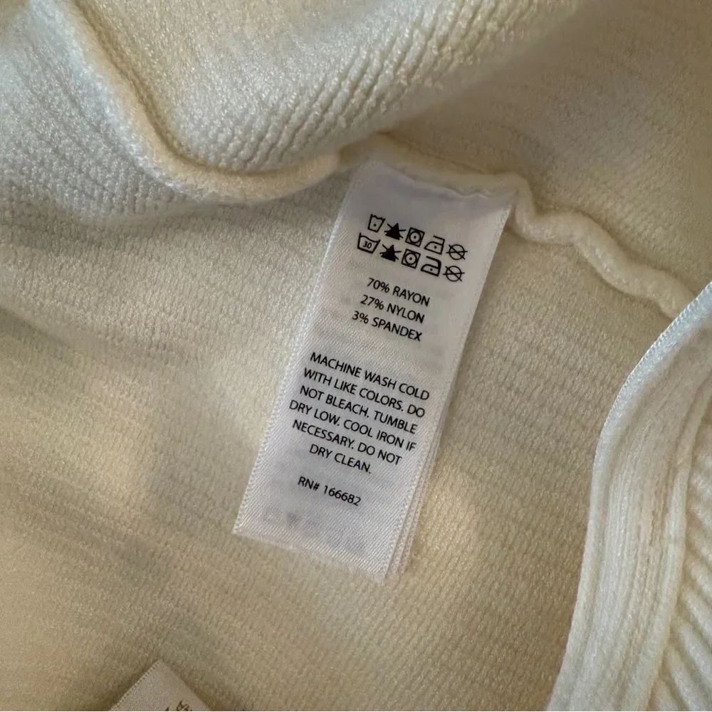 Caroline Constas Ribbed Cream Tube Top - Picture 6 of 7